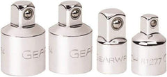 GearWrench - 1/4", 3/8" & 1/2" Drive Slim Line Head Adapter Set - Full Polish Chrome Finish, Various Lengths, Standard Head - Best Tool & Supply