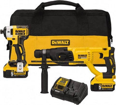 DeWALT - 20 Volt Cordless Tool Combination Kit - Includes 1/4" Brushless Impact Driver & SDS Plus Brushless Rotary Hammer, Lithium-Ion Battery Included - Best Tool & Supply