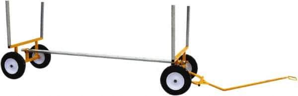 Snap-Loc - 2,000 Lb Capacity Steel Wagon Truck - Steel Deck, 30" OAW, 32" Platform Length x 9-1/2" Platform Height, Rubber Casters - Best Tool & Supply