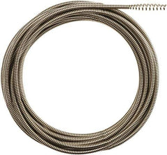 Milwaukee Tool - 1/4" x 25' Drain Cleaning Machine Cable - Inner Core Bulb Auger, 1-1/4" to 2-1/2" Pipe, Use with Milwaukee Drain Cleaning Tools - Best Tool & Supply