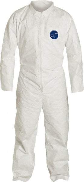 Dupont - Size 4XL Film Laminate General Purpose Coveralls - Zipper Closure - Best Tool & Supply