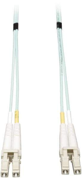 Tripp-Lite - 65' Long, LC/LC Head, Multimode Fiber Optic Cable - Aqua, Use with LAN - Best Tool & Supply