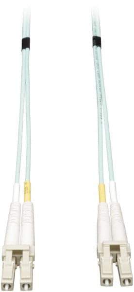 Tripp-Lite - 82' Long, LC/LC Head, Multimode Fiber Optic Cable - Aqua, Use with LAN - Best Tool & Supply