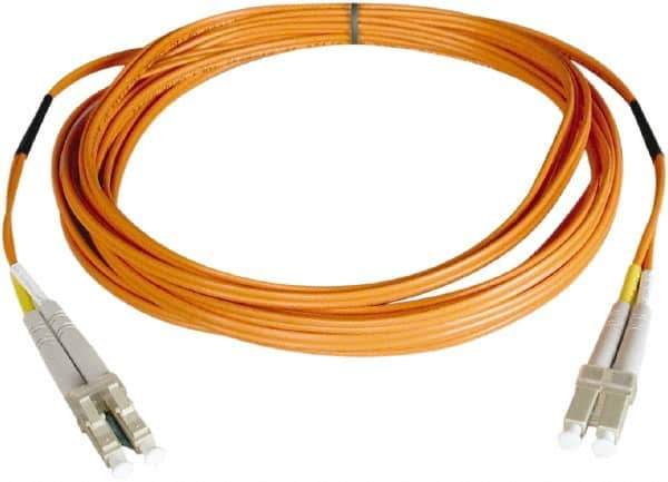 Tripp-Lite - 50' Long, LC/LC Head, Multimode Fiber Optic Cable - Aqua, Use with LAN - Best Tool & Supply