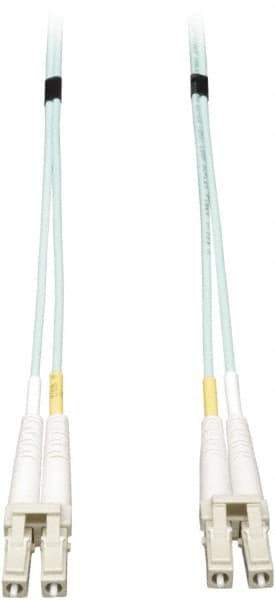 Tripp-Lite - 50' Long, LC/LC Head, Multimode Fiber Optic Cable - Aqua, Use with LAN - Best Tool & Supply