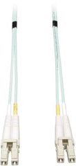 Tripp-Lite - 50' Long, LC/LC Head, Multimode Fiber Optic Cable - Aqua, Use with LAN - Best Tool & Supply