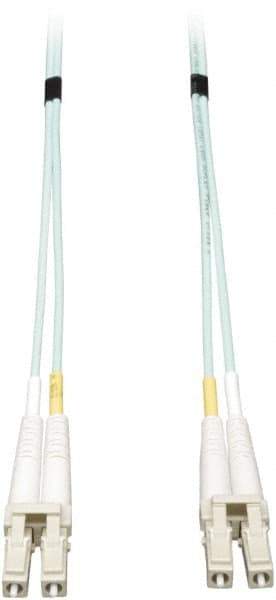 Tripp-Lite - 33' Long, LC/LC Head, Multimode Fiber Optic Cable - Aqua, Use with LAN - Best Tool & Supply