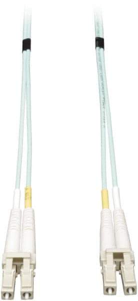 Tripp-Lite - 20' Long, LC/LC Head, Multimode Fiber Optic Cable - Aqua, Use with LAN - Best Tool & Supply