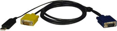 Tripp-Lite - 6' Long, HD15, HD15/USB A Computer Cable - Black, Male x Male x Male - Best Tool & Supply