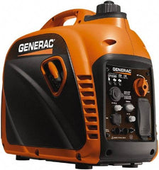 Generac Power - 7 hr Half Load Time, 1 kW, Pull Start, Gasoline Portable Power Generator - 1.2 Gal Tank, 19.7" Long x 11.4" Wide x 17.9" Deep, 80 cc Engine - Best Tool & Supply