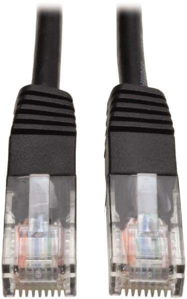 Tripp-Lite - Cat5e, 24 AWG, 8 Wires, 550 MHz, Unshielded Network & Ethernet Cable - Black, PVC, 50' OAL - Best Tool & Supply