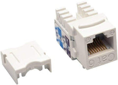 Tripp-Lite - Punch Down Keystone Jack - RJ45 Connector, White, Use with Cat5e Cable - Best Tool & Supply