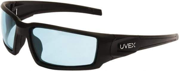 Uvex - SCT-Blue Lenses, Framed Safety Glasses - Anti-Fog, Black Polycarbonate Frame, Size Universal, Wrap Around - Best Tool & Supply