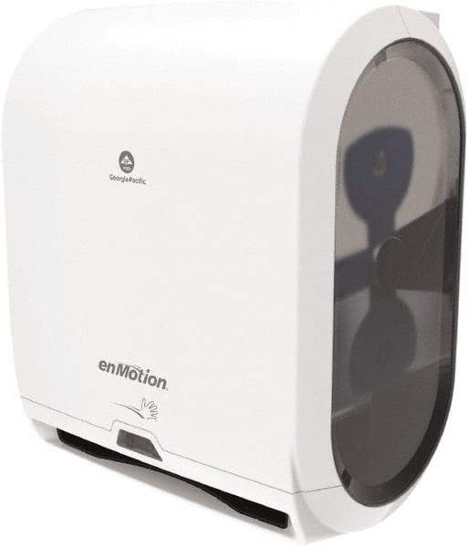 Georgia Pacific - Hands Free, Plastic Paper Towel Dispenser - 17.3" High x 14.7" Wide x 9-1/2" Deep, 1 Roll with Stub 10", White - Best Tool & Supply