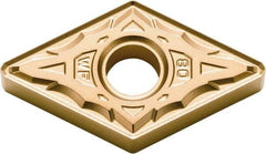 Kyocera - DNMX442 WF Grade PV720 Cermet Turning Insert - Megacoat Nano Finish, 55° Diamond, 1/2" Inscr Circle, 1/4" Thick, 1/32" Corner Radius - Best Tool & Supply