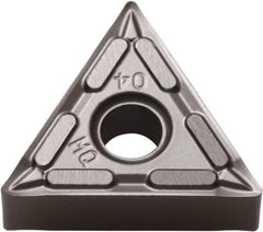 Kyocera - TNMG331 MQ Grade PR015S Carbide Turning Insert - Megacoat Hard Finish, 60° Triangle, 3/8" Inscr Circle, 3/16" Thick, 1/64" Corner Radius - Best Tool & Supply