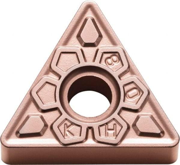 Kyocera - TNMG333 KH Grade CA320 Carbide Turning Insert - TiCN/Al2O3 Finish, 60° Triangle, 3/8" Inscr Circle, 3/16" Thick, 3/64" Corner Radius - Best Tool & Supply