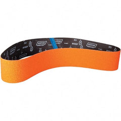 Norton - 4" Wide x 60" OAL, 36 Grit, Ceramic Abrasive Belt - Ceramic, Coated, Y Weighted Cloth Backing - Best Tool & Supply