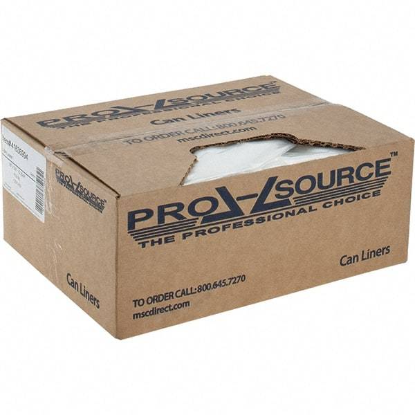 PRO-SOURCE - 24 Gal Capacity, Clear, Linear Low-Denstiy Polyethylene (LLDPE), Hazardous Waste Bag - 4 mil Thick x 18" Wide x 30" High, Flat Pack - Best Tool & Supply