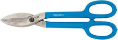 Channellock - 3" Length of Cut, Straight Pattern Tinner's Snip - 12.6" OAL, Dipped Vinyl Handle, High Carbon Steel Blade - Best Tool & Supply