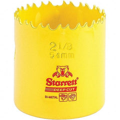 Starrett - 2-1/8" Diam, 2" Cutting Depth, Hole Saw - High Speed Steel Saw, Toothed Edge - Best Tool & Supply