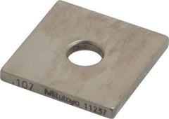 Mitutoyo - 0.107" Square Steel Gage Block - Accuracy Grade 0, Includes Certificate of Inspection - Best Tool & Supply