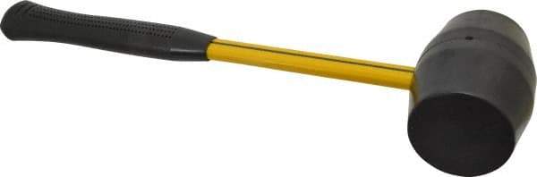 NUPLA - 2 Lb Head Rubber Mallet - 16-1/2" OAL, 16-1/4" Long Fiberglass Handle - Best Tool & Supply