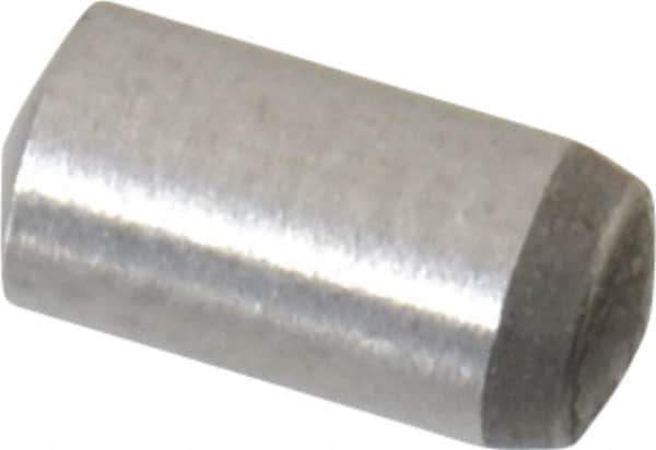 Made in USA - 3mm Diam x 6mm Pin Length 416 Stainless Steel Precision Dowel Pin - C 36-42 Hardness, 1 Beveled & 1 Rounded End - Best Tool & Supply