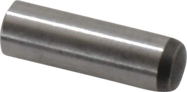 Made in USA - 6mm Diam x 20mm Pin Length 416 Stainless Steel Precision Dowel Pin - C 36-42 Hardness, 1 Beveled & 1 Rounded End - Best Tool & Supply