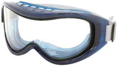 Sellstrom - Size Universal, Clear Polycarbonate Anti-Fog & Scratch Resistant Lens, Safety Goggles - Indirect Vent, Blue Plastic Frame, Over the Glass Style - Best Tool & Supply