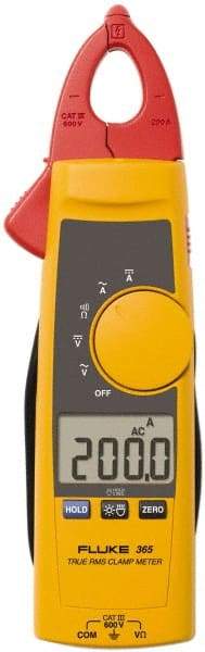 Fluke - 365, CAT III, Digital True RMS Clamp Meter with 0.7087" Detachable Jaws - 600 VAC/VDC, 200 AC/DC Amps, Measures Voltage, Current, Resistance - Best Tool & Supply