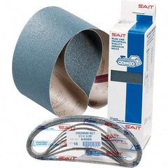 Sait - 1/2" Wide x 24" OAL, 40 FEPA Grit, Zirconia Alumina Abrasive Belt - Zirconia Alumina, Very Coarse, Coated, Y Weighted Cloth Backing, Wet/Dry, Series Z-H - Best Tool & Supply