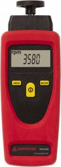 Amprobe - Accurate up to 0.02%, Contact and Noncontact Tachometer - 8 Inch Long x 9 Inch Wide x 1-3/4 Inch Meter Thick, 1 to 99,999 (Optical) and 19,999 (Mechanical) RPM Measurement - Best Tool & Supply