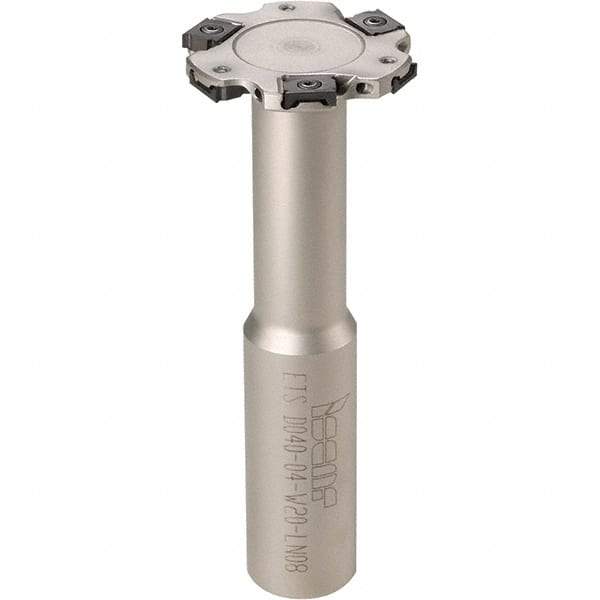 Iscar - Shank Connection, 7/16" Depth of Cut, 1-1/2" Cutter Diam, 6 Tooth Indexable Slotting Cutter - 5/8" Shank Diam, ETS-LN08 Toolholder, LNET Insert - Best Tool & Supply