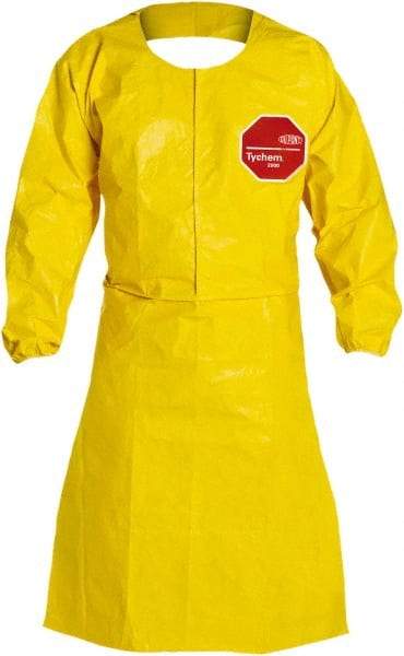 Dupont - 10 mil Thick Disposable & Chemical Resistant Apron - 28X44" YLW XL 25/CS TYCHEM 2000 SLEEVED APRON - Best Tool & Supply