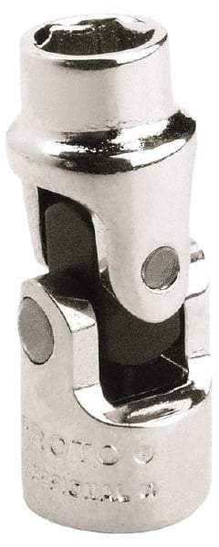 Proto - 1/4" Drive, Standard Hand Socket - 6 Points, 1-25/64" OAL, Alloy Steel, Chrome Finish - Best Tool & Supply