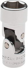 Proto - 1/4" Drive, Standard Hand Socket - 6 Points, 1-13/32" OAL, Alloy Steel, Chrome Finish - Best Tool & Supply