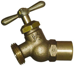 Legend Valve - 3/4" Pipe, 125 psi WOG Rating, Brass Hose Bibb, Stop Valve - T Handle, MGHT End Connections, Use with Potable Water Applications - Best Tool & Supply