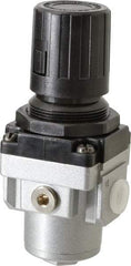 PRO-SOURCE - 1/4 NPT Port, 56 CFM, Aluminum Intermediate Regulator - 7 to 145 psi Range, 220 Max psi Supply Pressure, 1/8" Gauge Port Thread, 2.16" Wide x 5.31" High - Best Tool & Supply