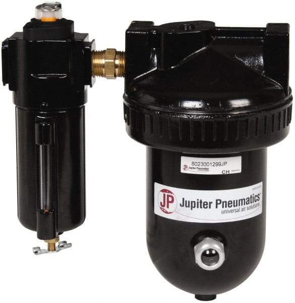 PRO-SOURCE - 15 CFM at 100 psi Inlet, 2 Stage Desiccant Dryer - 1/2" NPT Inlet/Outlet x 9" Long x 5-1/2" Wide x 9" High - Best Tool & Supply