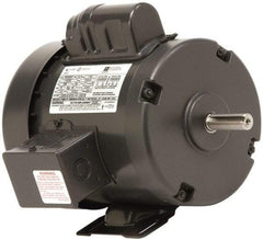 US Motors - 2 Max hp, 1,725 Max RPM, Single Cap Start-Cap Run Electric AC DC Motor - 115/208-230 V Input, Single Phase, 145T Frame, 7/8" Shaft Diam, Rigid Base Mount, ODP Enclosure - Best Tool & Supply