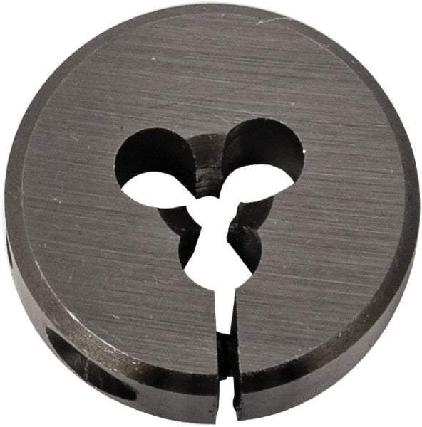 Union Butterfield - 5/16-18 UNC Thread, 1-1/2" Outside Diam Chromium Steel Round Die - 1/2" Thick, Right Hand Thread, Series 2010, Adjustable - Exact Industrial Supply