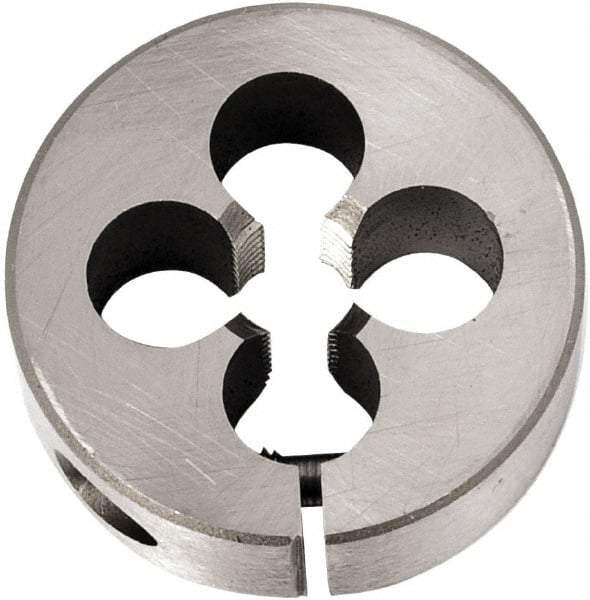 Union Butterfield - 5/16-32 UNS Thread, 1" Outside Diam Chromium Steel Round Die - 3/8" Thick, Right Hand Thread, Series 2010, Adjustable - Exact Industrial Supply