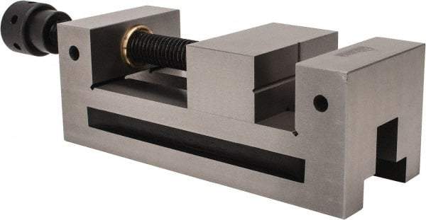 Gibraltar - 3-15/16" Jaw Width, 5" Jaw Opening Capacity, 1.7" Jaw Height, Toolmaker's Vise - Flat Jaw, 0.0002" Parallelism, 0.0003" Squareness, 10" OAL x 3.7" OAH - Best Tool & Supply