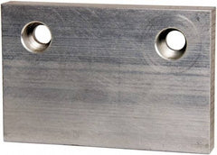 Gibraltar - 6" Wide x 4" High x 3/4" Thick, Flat/No Step Vise Jaw - Soft, Aluminum, Fixed Jaw, Compatible with 6" Vises - Best Tool & Supply