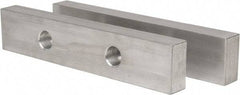 Gibraltar - 12" Wide x 2-1/2" High x 1-1/4" Thick, Flat/No Step Vise Jaw - Soft, Aluminum, Fixed Jaw, Compatible with 12" Vises - Best Tool & Supply