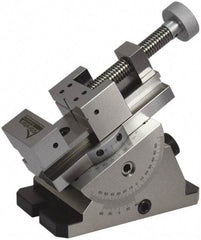 Gibraltar - 2-3/4" Jaw Width, 3" Jaw Opening Capacity, Horizontal Swivel Machine Vise - Manual Operation, 1 Station, 6.28" Long x 5.38" High x 1-3/16" Deep, Steel - Best Tool & Supply