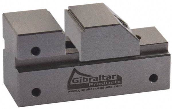 Gibraltar - 1" Jaw Width, 13/16" Jaw Opening Capacity, 3/8" Jaw Height, Toolmaker's Vise - Flat Jaw, 0.005" Parallelism, 0.005" Squareness, 65mm OAL x 1-1/4" OAH - Best Tool & Supply