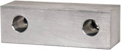 Gibraltar - 6" Wide x 2" High x 2" Thick, Flat/No Step Vise Jaw - Soft, Aluminum, Fixed Jaw, Compatible with 6" Vises - Best Tool & Supply