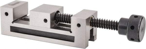 Gibraltar - 1-31/32" Jaw Width, 2-1/2" Jaw Opening Capacity, 1" Jaw Height, Toolmaker's Vise - Flat Jaw, 0.0002" Parallelism, 0.0002" Squareness, 6" OAL x 2.11" OAH - Best Tool & Supply